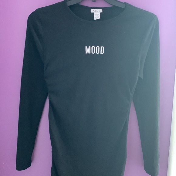 Black Babe Embroidered Drawstring Ruched Dress - Picture 2 of 3